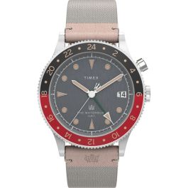 Reloj Hombre Timex THE WATERBURY GMT Gris (Ø 39 mm) Precio: 199.49999993. SKU: B1BYEEM6KT