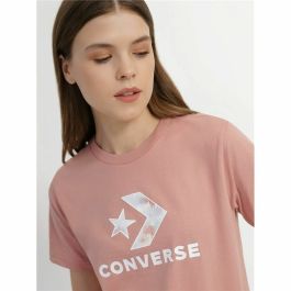 Camiseta de Manga Corta Mujer Converse Seasonal Star Chevron Rosa