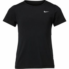 Camiseta de Manga Corta Infantil Nike Pro Negro 92 % Poliéster 8 % Spandex
