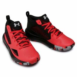 Zapatillas de Baloncesto para Adultos Under Armour Lockdown 5 Negro Rojo