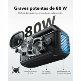 Altavoz Bluetooth Portátil Soundcore A3138011 Negro 80 W