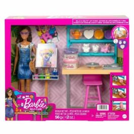 Caja Taller de Arte Bienestar Barbie, Crea y Relájate, con Muñeca, Plastilina y Accesorios, HCM85