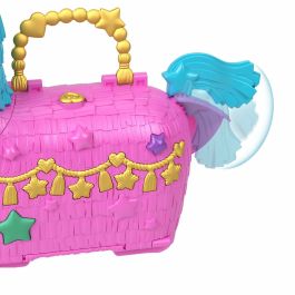 Estuche polly pocket para mini muñecas unicornio. incluye 2 mini muñecas y 25 accesorios.