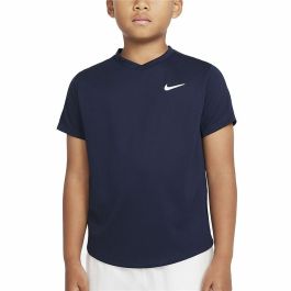Camiseta de Manga Corta Infantil Nike Court Dri-FIT Victory Azul marino 10-12 Años