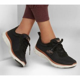 Zapatillas Deportivas Mujer Skechers Mesh Lace-Up Negro