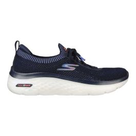 Zapatillas de Running para Adultos Skechers Engineered Flat Knit W Azul Negro