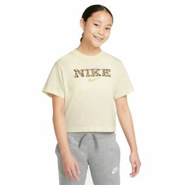 Camiseta de Manga Corta Infantil Nike Sportswear Beige