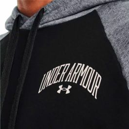 Sudadera con Capucha Hombre Under Armour Wordmark Colorblock Negro