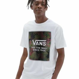 Camiseta de Manga Corta Hombre Vans Camo Check Boxe-B Blanco
