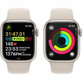 Apple Watch Series 9 GPS + Cellular - 41 mm - Caja de aluminio Starlight - Correa deportiva Starlight - S/M