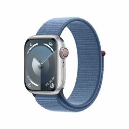 Apple Watch Series 9/ GPS/ 45mm/ Cellular/ Caja de Aluminio Plata/ Correa Deportiva Loop Azul Invierno