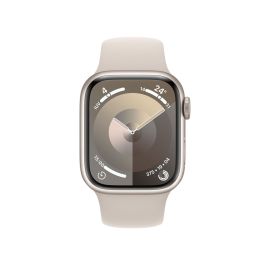 Apple Watch Series 9/ GPS/ 41mm/ Caja de Aluminio Blanco Estrella/ Correa Deportiva Blanco Estrella S/M