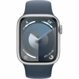 Apple Watch Series 9 GPS - 41 mm - Caja de aluminio plateada - Correa deportiva azul tormenta - M/L
