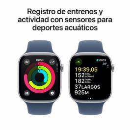 Apple Watch Series 10/ GPS/ Cellular/ 46mm/ Caja de Aluminio / Correa Deportiva Azul Denim S/M