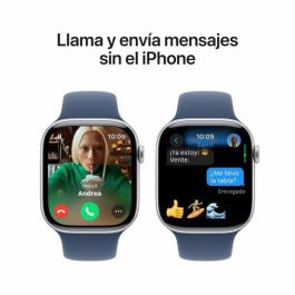 Apple Watch Series 10/ GPS/ Cellular/ 46mm/ Caja de Aluminio / Correa Deportiva Azul Denim S/M