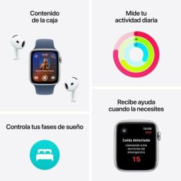 Apple Watch SE 3rd V2/ GPS/ Cellular/ 40mm/ Caja de Aluminio Blanco Estrella/ Correa Deportiva Blanco Estrella S/M