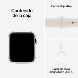 Apple Watch SE 3rd V2/ GPS/ Cellular/ 40mm/ Caja de Aluminio Blanco Estrella/ Correa Deportiva Blanco Estrella S/M