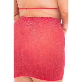 Conjunto de Lencería Pink Lipstick Rojo (XL)