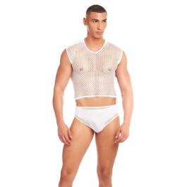 Conjunto de Lencería Rainbow Party Blanco S/M