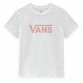 Camiseta de Manga Corta Mujer Vans Drop Blanco