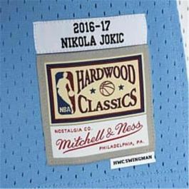 Camiseta de baloncesto Mitchell & Ness Denver Nuggets 2016-17 Nikola Jokic Nº15 Aguamarina