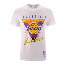 Camiseta de Manga Corta Hombre Mitchell & Ness Los Angeles Lakers Blanco