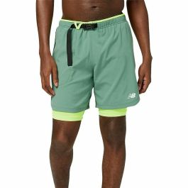 Pantalones Cortos Deportivos para Hombre New Balance Impact Run Verde Hombre