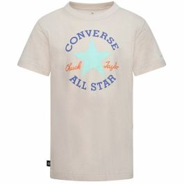 Camiseta de Manga Corta Infantil Converse Core Sse Salmón