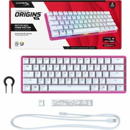 Teclado Hyperx Alloy Origins 60 Qwerty US Rosa Teclado Hyperx Alloy Origins 60 Qwerty US Rosa