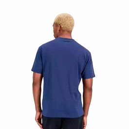 Camiseta de Manga Corta Hombre New Balance Essentials Stacked Logo Azul