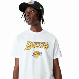 Camiseta de baloncesto New Era NBA LA Lakers Blanco