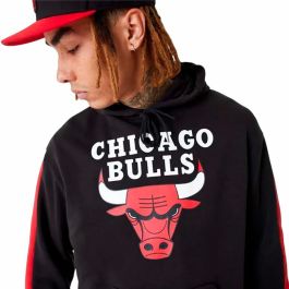 Sudadera con Capucha Unisex New Era NBA Colour Block Chicago Bulls Negro