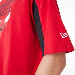 Camiseta de Manga Corta Hombre New Era NBA MESH PANEL OS TEE CHIBU 60435481 Rojo (S)