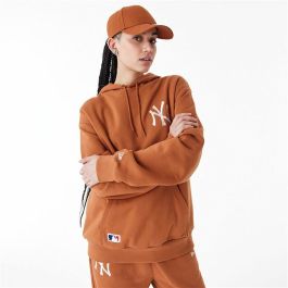 Sudadera con Capucha Mujer New Era League Essential New York Marrón