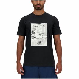 Camiseta de Manga Corta Hombre New Balance Essentials Negro