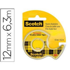 Cinta Adhesiva Scotch 136-D Dos Caras 6,3 Mt X 12 mm En Portarrollo 8 unidades Precio: 22.68999986. SKU: B1BAD3WCPY