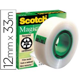 Scotch Cinta Adhesiva Invisible Magic Rollo 12 mm X 33M Caja Individual Precio: 3.3758998184999998. SKU: B14XR264YL