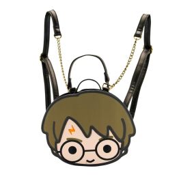 Mochila Face Chibi Harry Potter Marrón