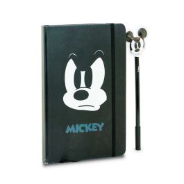 Caja Regalo con Diario y Bolígrafo Fashion Angry Disney Mickey Mouse Negro