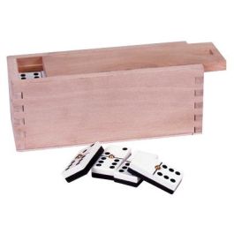 Domino Senior Caja Madera Tama Ño De La Ficha 22x44 mm