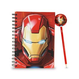 Caja Regalo con Cuaderno y Lápiz Fashion Stark Marvel Iron Man Multicolor