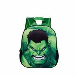 Mochila 3D Pequeña Destroy Marvel Hulk Verde