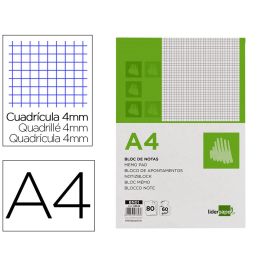 Bloc Notas Liderpapel Cuadro 4 mm A4 80 Hojas 60 gr-M2