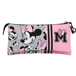Estuche Portatodo Triple ECO Ribbons Disney Minnie Mouse Gris