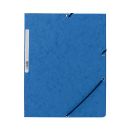 Carpeta gomas kf02167 cartón azul con solapas din a4 q-connect