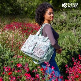KARACTERMANIA Bolso de Maternidad El Rey León con Gran Apertura y Forro con 5 Bolsillos y Dispensador de Toallitas - 32x44x17cm