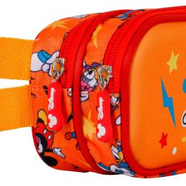 Estuche Portatodo 3D Doble Whisper Disney Mickey Mouse Naranja