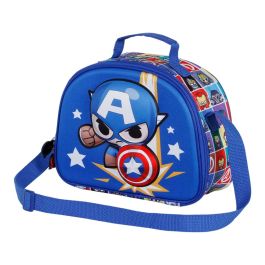 Bolsa Portamerienda 3D Punch Marvel Capitán América Azul