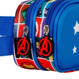 Estuche Portatodo 3D Doble Punch Marvel Capitán América Azul