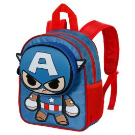 Mochila Pocket Bobblehead Marvel Capitán América Azul